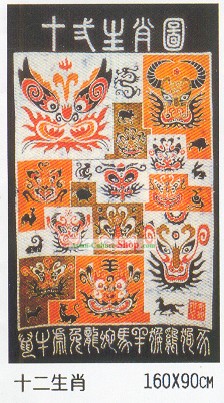 Batik Hanging-Twelve Shengxiao