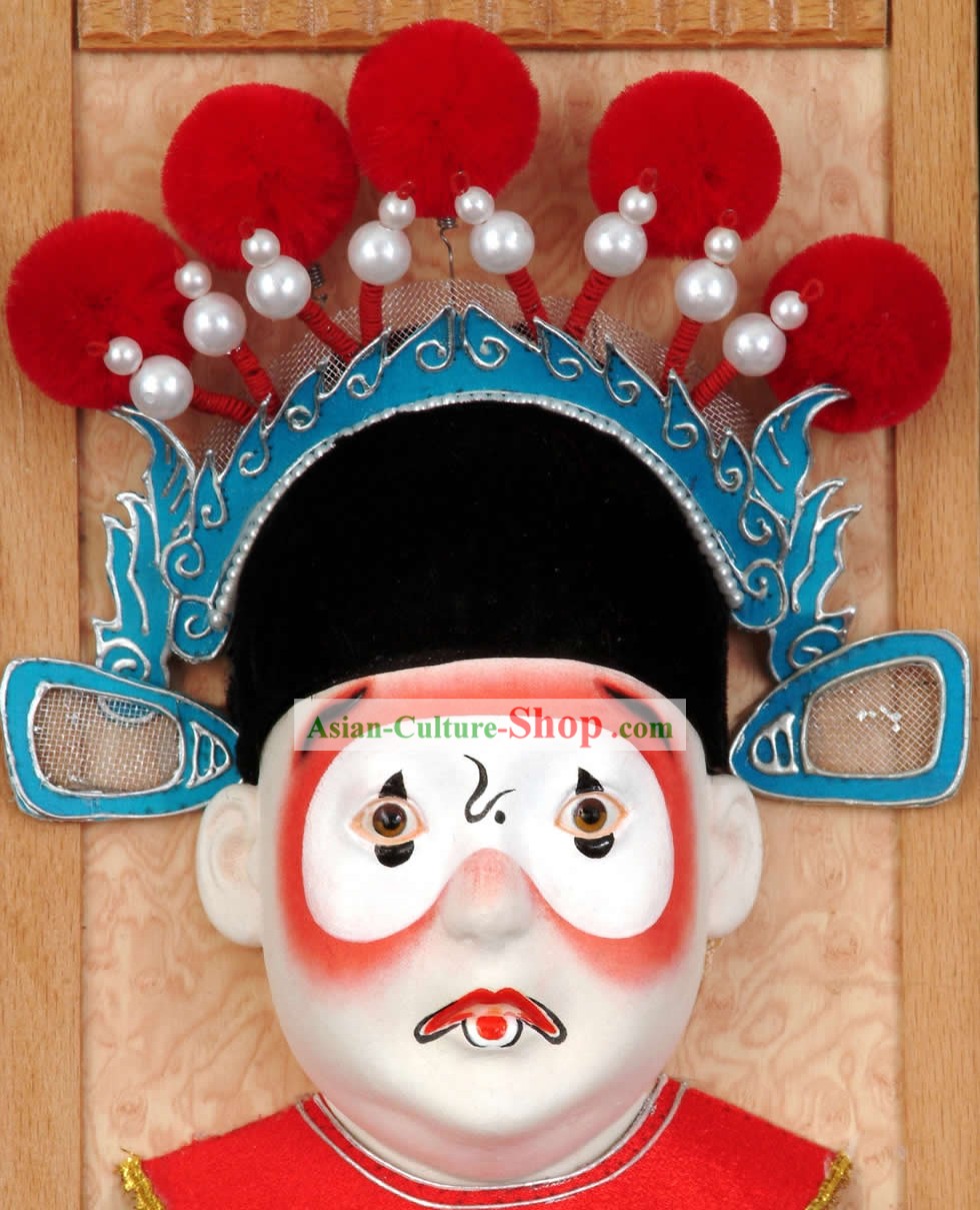 Handcrafted Peking Opera Mask Hanging Decoration - Chou Jue (Clown)