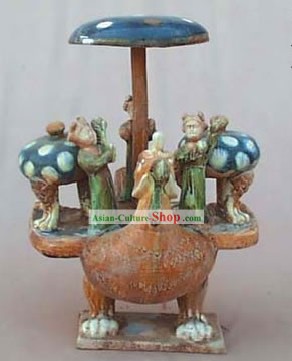 Chinese Classic Archaized Tang San Cai Statue-Bird of God