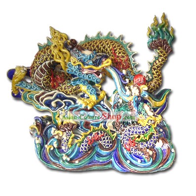 Chinese Cochin Ceramics-Two Dragons Playing Ball