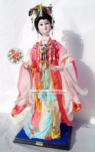 Handmade Peking Silk Figurine Doll - Yang Guifei