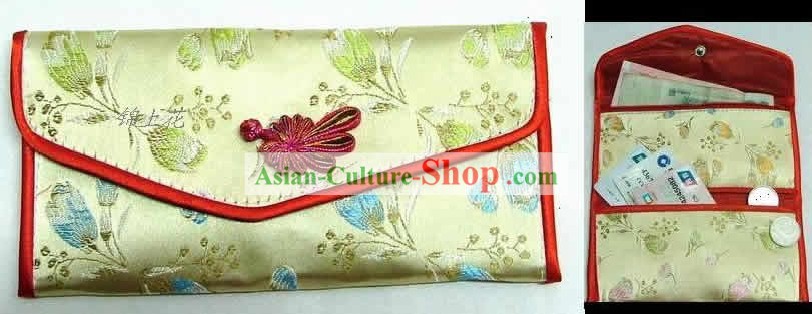 Chinese Classic Golden Flower Purse