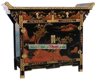 Chinese Palace Lacquer Ware Cabinet-Ancient Nature