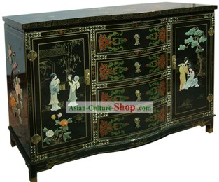 Chinese Palace Lacquer Ware Cabinet-Ancient Stories