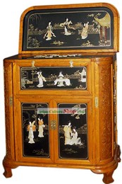 Chinese Classic Golden Palace Lacquer Ware Beer Cabinet