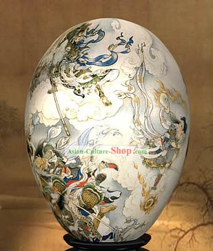 Chinese Wonders Hand Painted Colorful Egg-Fairies Fighting of West Journey