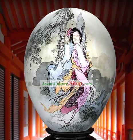 Chinese Wonders Hand Painted Colorful Egg-Dou Er In The Wind