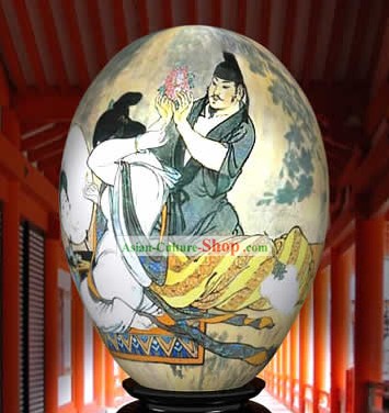 Chinese Wonder Hand Painted Colorful Egg-Love Painting