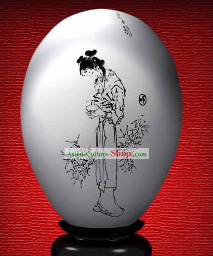 Chinese Wonder Hand Painted Colorful Egg-Zi Juan of The Dream of Red Chamber