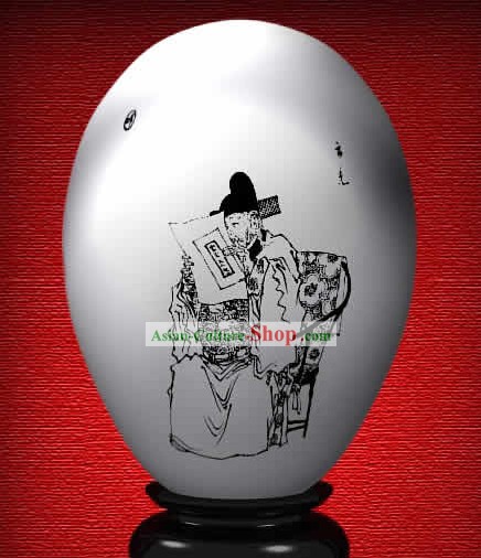 Chinese Wonder Hand Painted Colorful Egg-Yun Guang of The Dream of Red Chamber