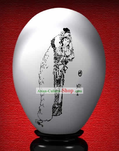 Chinese Wonder Hand Painted Colorful Egg-Xiang Yun of The Dream of Red Chamber