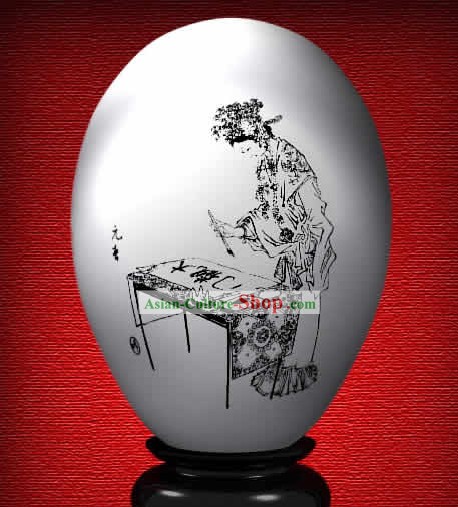 Chinese Wonder Hand Painted Colorful Egg-Spring Beauty of The Dream of Red Chamber