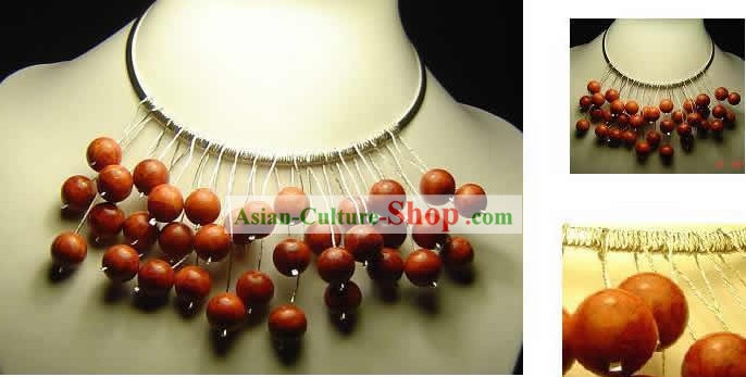 Hand Made Natural Red Coral Necklace