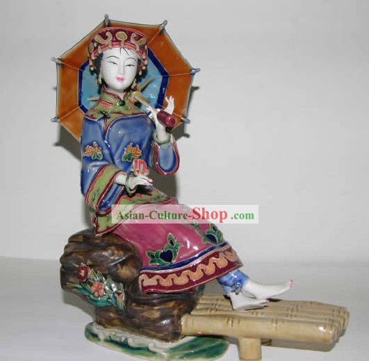 Chinese Hand Made Shi Wan Ceramics-Ancient Palace Princess