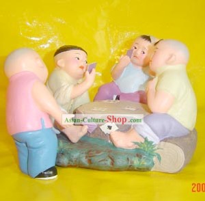 Beijing Hand Made Clay Figurine-Playing Cards