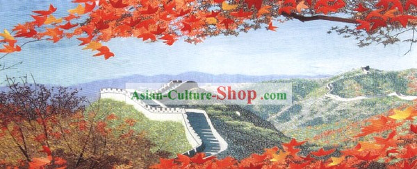 Large Hand Made Embroidery Hanging-China Great Wall
