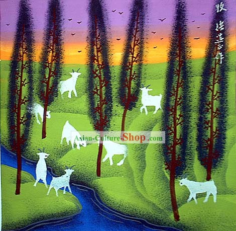 Shan Xi Folk Farmer Painting-Herd
