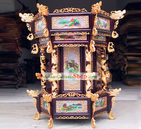 Large Chinese Classical Hand Made Octagonal Dragons Palace Lantern