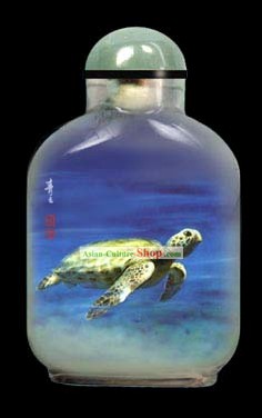 Snuff Bottles With Inside Painting Chinese Animal Series-Turtle