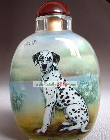 Snuff Bottles With Inside Painting Chinese Animal Series-Dalmatian
