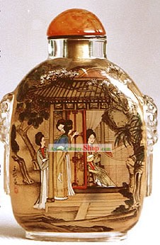 Snuff Bottles With Inside Painting Characters Series-Palace Women