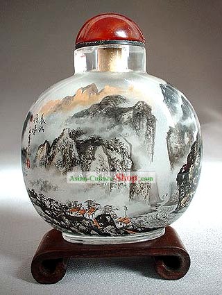 Snuff Bottles With Inside Painting Landscape Series-Chinese Great Mountain