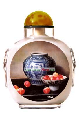 Snuff Bottles With Inside Painting Still Life Series-Chinese Porcelain Charm