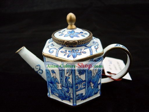 Chinese Classic Hand Painted Enamel Kettle-Back to Tang Dynasty