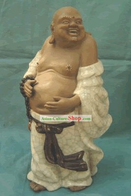 Chinese Porcelain Statue from Shi Wan-Happy Monk