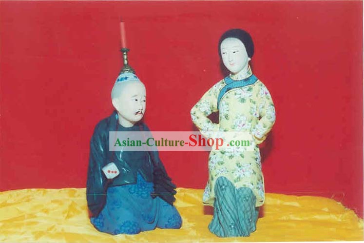 Hand Painted Sculpture Arts of Clay Figurine Zhang-Punishing Husband