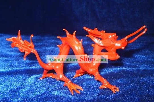 Chinese Classic Coloured Glaze Works-Red Dragon