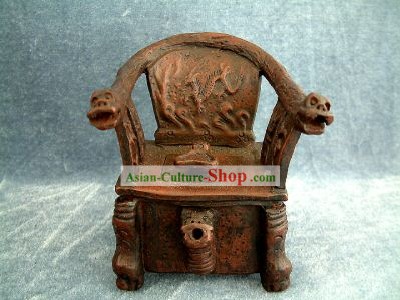 Chinese Ancient Zisha Dragon Chair Kettle(Pot)