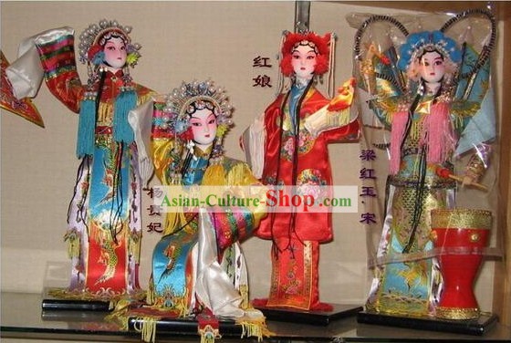 Chinese Classic Silk Figurines/Statues Opera Beauties Collection 24 Pieces Set