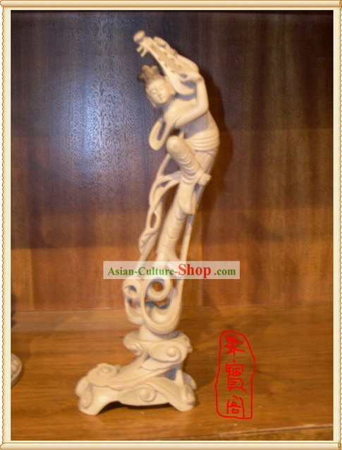 China Dunhuang Handicraft Statue-Playing Lute