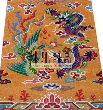 Art Decoration Chinese Hand Made Wool Dragon and Phoenix Rug 1 (180¡Á93cm)