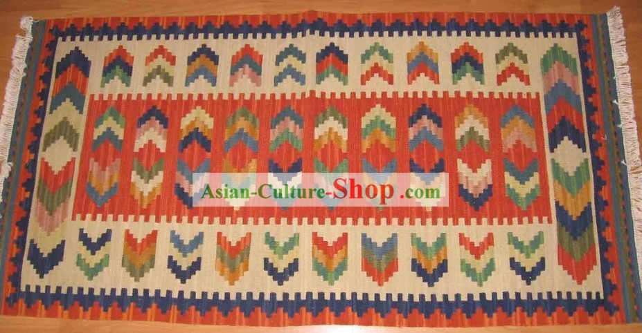 Art Decoration China Tibetan Large Hand Made Wool Rug (60¡Á120cm)