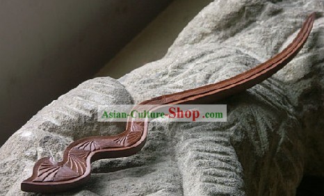 Hand Carved Chinese Traditional Walnut Hair Pin (Hairpin)- Years