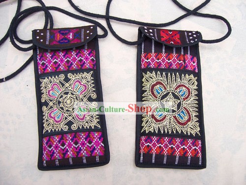 Chinese Stunning Miao Tribe Hand Embroidery Collectible-Folk Handbag 1