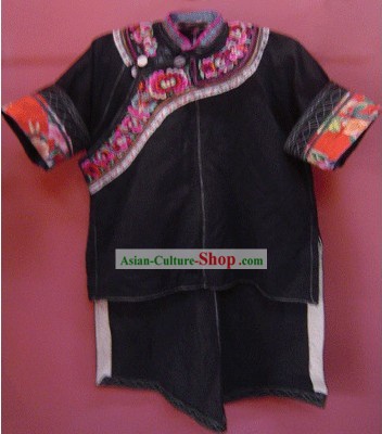 Stunning Miao Minority Silk Thread Hand Embroidery Chinese Jacket