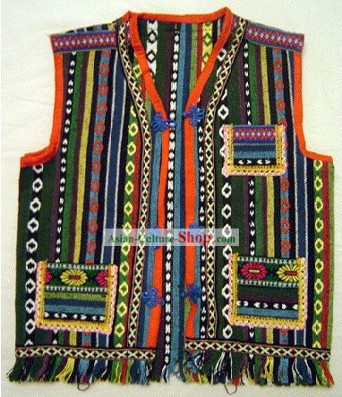 Stunning Miao Minority Silk Thread Hand Embroidery Chinese Jacket for Child