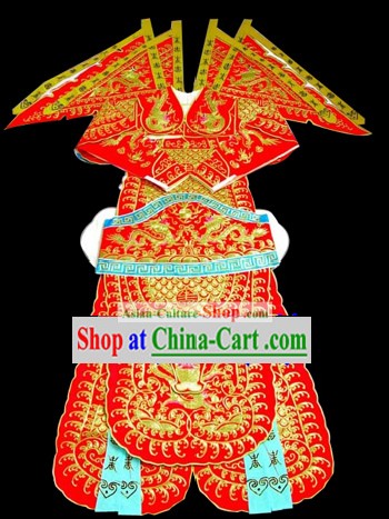 Chinese Classic Beijing Opera Ancient Costumes for General - Da Kao Armor