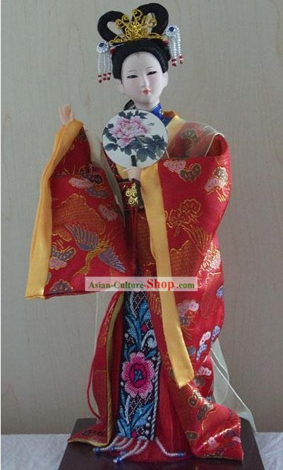 Handmade Peking Silk Figurine Doll - Jia Yuanchun in Dream of the Red Chamber