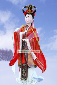 Handmade Peking Silk Figurine Doll - Fairy Playing Flute