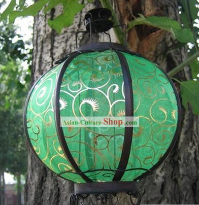 Chinese Ancient Style Silk Iron Lantern - Phoenix Tail