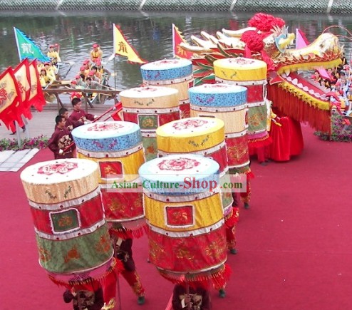 Chinese Traditional Extra Large Lion and Dragon Dance Troupe Banner
