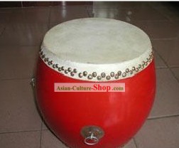 Chinese Traditional 26.6cm Diameter Red Drum