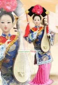 Handmade Peking Silk Figurine Doll - Ancient Musician