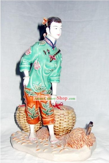 Chinese Classical Shiwan Statue - Harvest