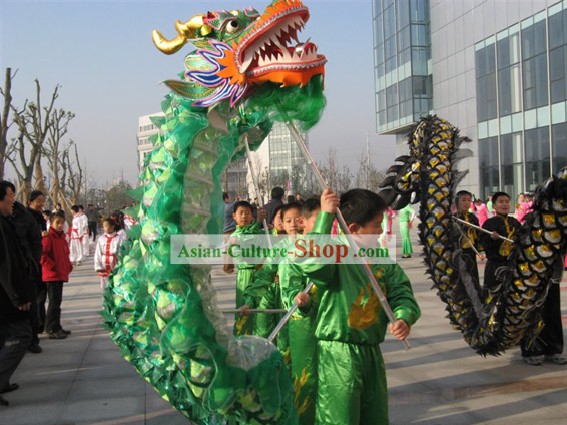 Chinese Classic Net Dragon Dance Equipments Complete Set for Five People
