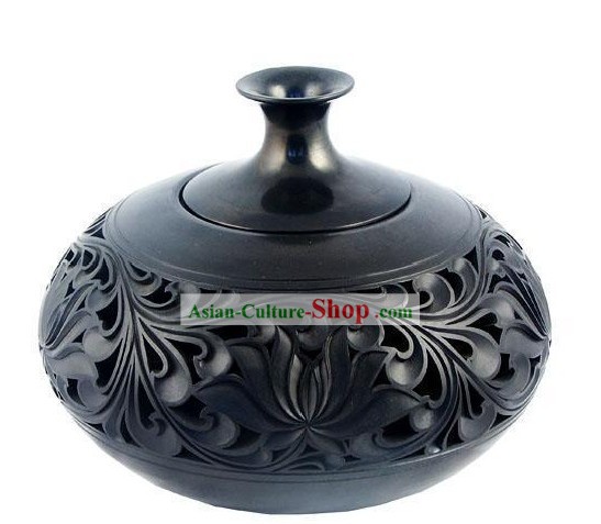 Chinese Traditional Longshan Black Pottery - Scaldino